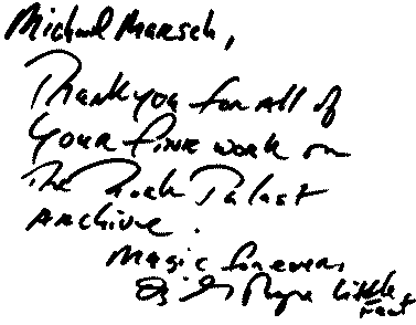 Gruss von Bill Payne - Little Feat